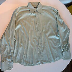 MIU MIU vintage men's dress shirt turquoise size 15.5